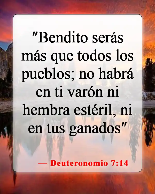 Versículos de la Biblia sobre mujeres estériles (Deuteronomio 7:14)