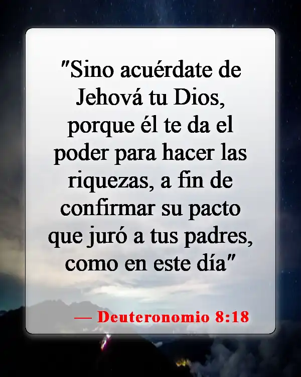 Versículos de la Biblia sobre los talentos dados por Dios (Deuteronomio 8:18)