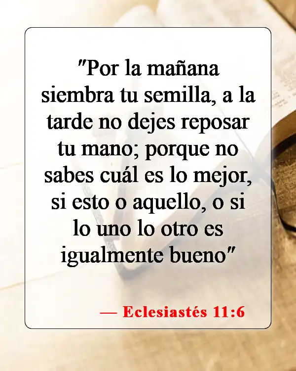 Versículos de la Biblia sobre el trabajo del hombre (Eclesiastés 11:6)