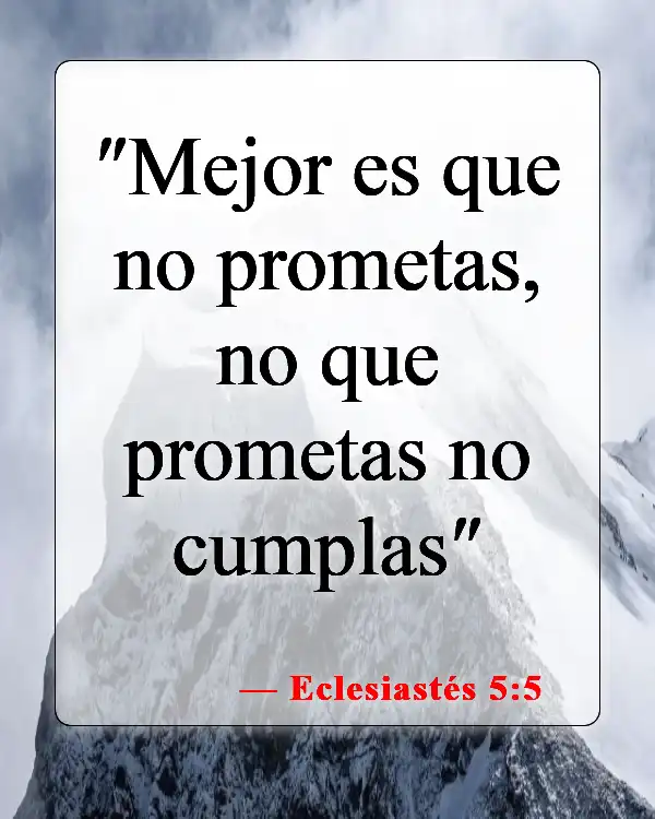 Versículos de la Biblia sobre pedir prestado dinero (Eclesiastés 5:5)