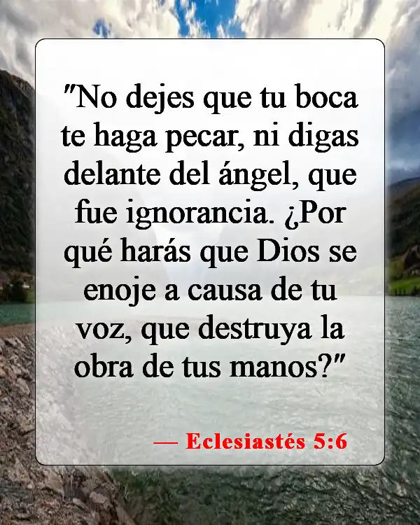 Versículos de la Biblia sobre el parloteo (Eclesiastés 5:6)