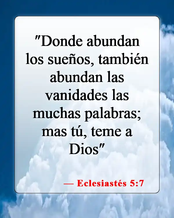 Versículos de la Biblia sobre los malos sueños (Eclesiastés 5:7)
