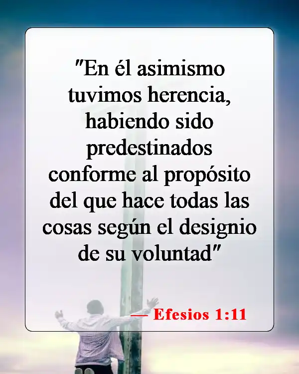 Versículos bíblicos sobre que Dios tiene el control (Efesios 1:11)