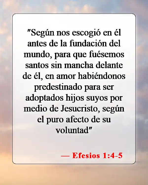 Versículos bíblicos sobre la dedicación de niños (Efesios 1:4-5)