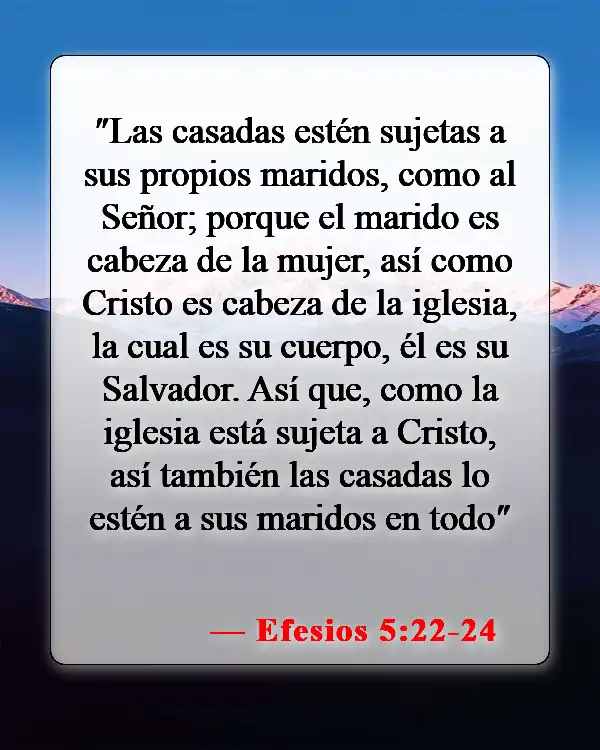Versículos de la Biblia sobre el divorcio y volver a casarse (Efesios 5:22-24)