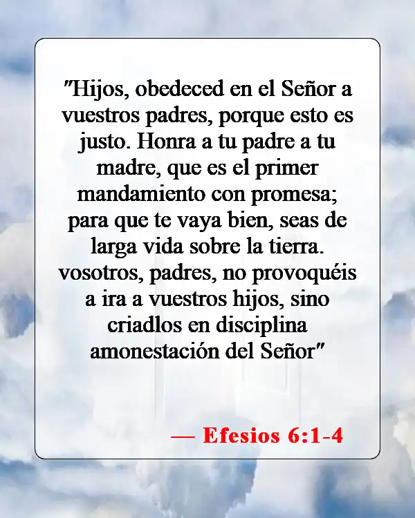 Versículos de la Biblia sobre la familia y los amigos (Efesios 6:1-4)