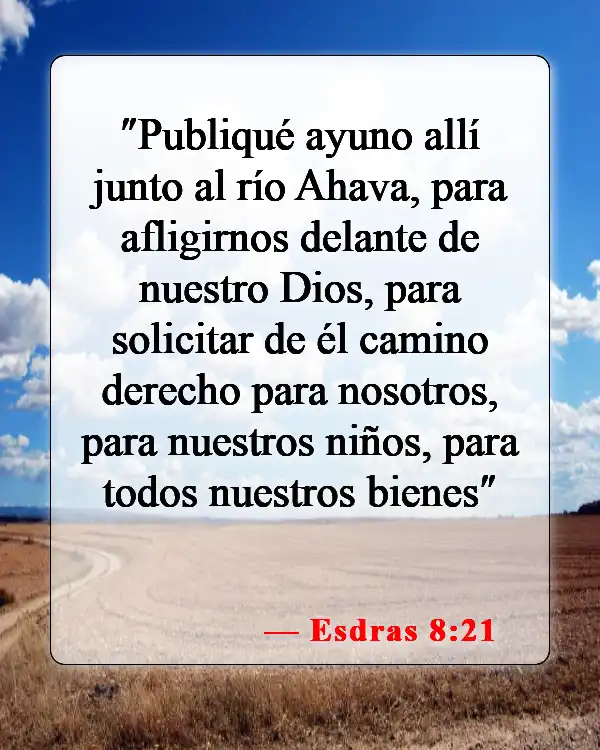 Versículos de la Biblia sobre el ayuno para la familia (Esdras 8:21)