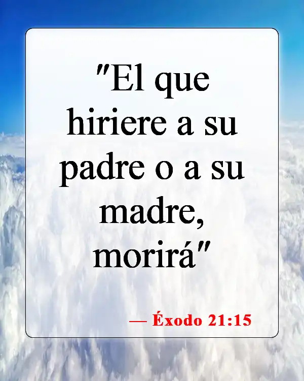 Versículos bíblicos sobre el cuidado de los padres (Éxodo 21:15)