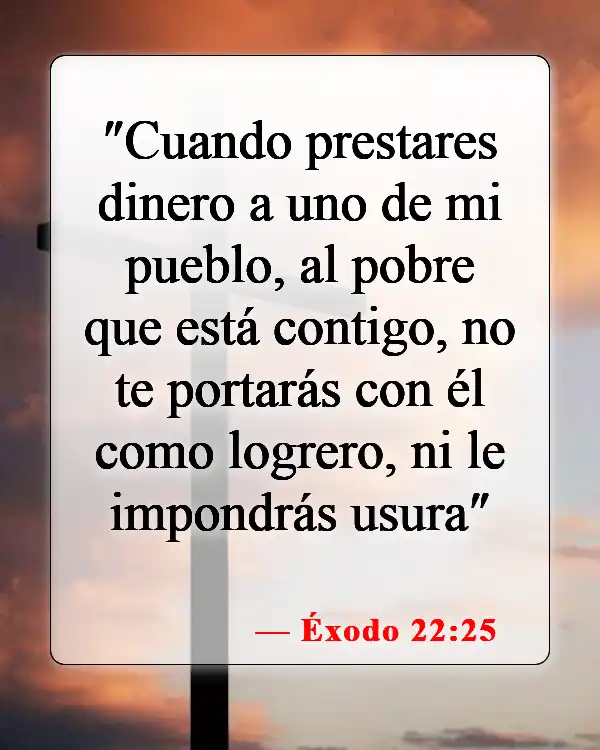 Versículos de la Biblia sobre problemas financieros (Éxodo 22:25)