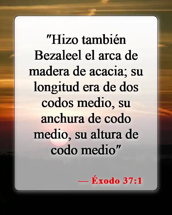 Versículos de la Biblia sobre el Arca de la Alianza (Éxodo 37:1)