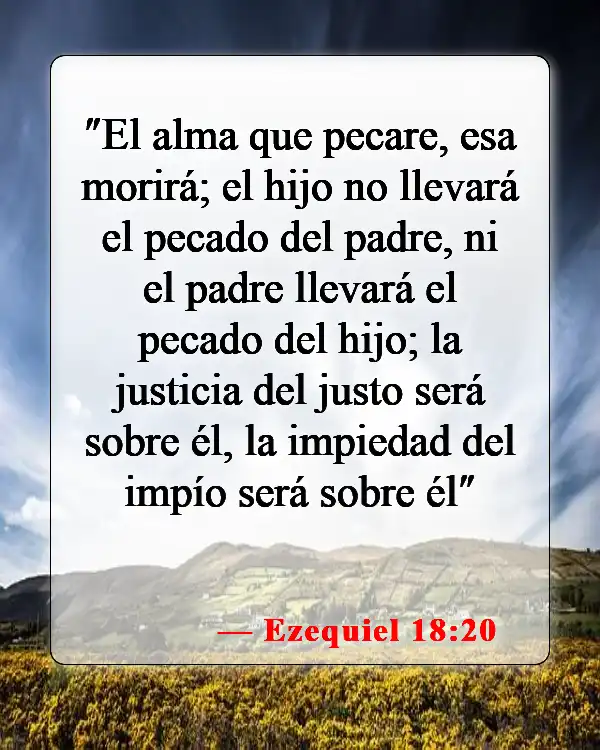 Versículos de la Biblia sobre culpar a los demás (Ezequiel 18:20)