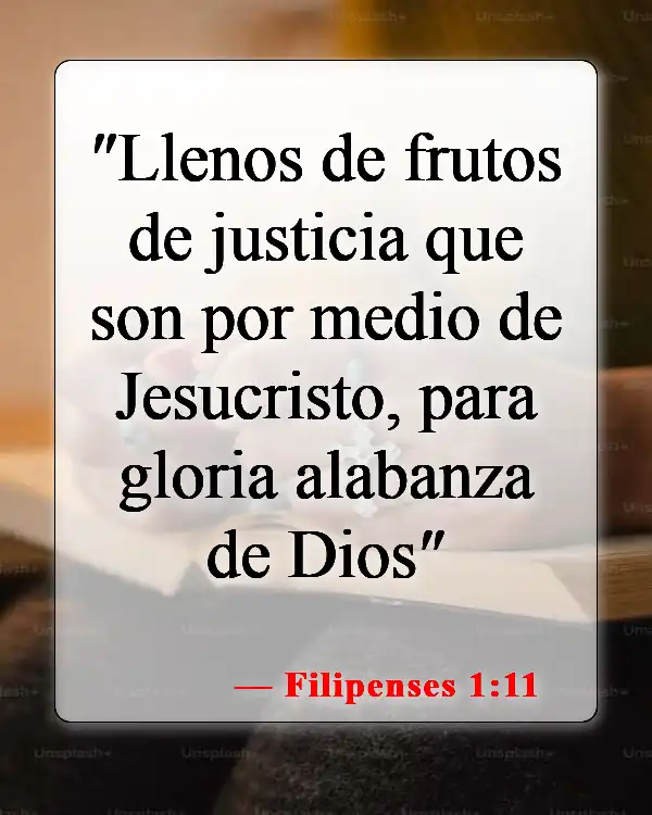 Versículos de la Biblia sobre dar malos frutos (Filipenses 1:11)