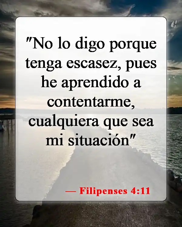 Versículos de la Biblia sobre la codicia (Filipenses 4:11)