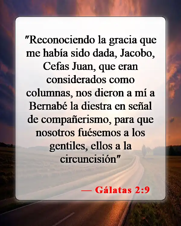 Versículos bíblicos sobre la comunión (Gálatas 2:9)