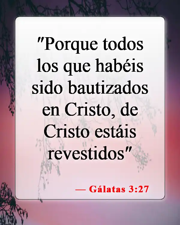 Versículos de la Biblia sobre el bautismo (Gálatas 3:27)