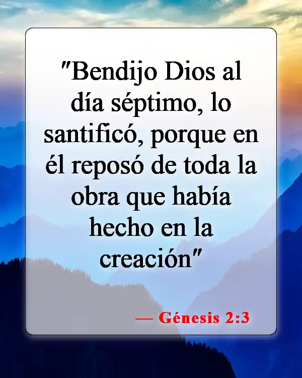 Versículos de la Biblia sobre la creación del mundo en 7 días (Génesis 2:3)
