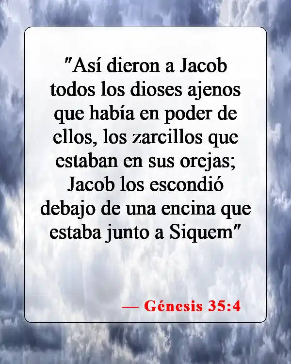 Versículos de la Biblia sobre las perforaciones corporales (Génesis 35:4)