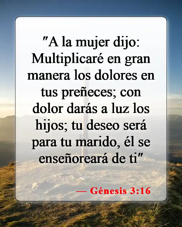 Versículos de la Biblia sobre esposos y esposas en el cielo (Génesis 3:16)