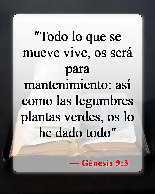 Versículos de la Biblia sobre comer animales (Génesis 9:3)