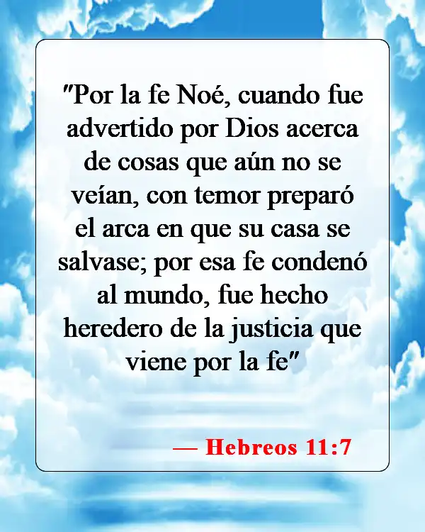 Versículos de la Biblia sobre las familias y el trabajo (Hebreos 11:7)