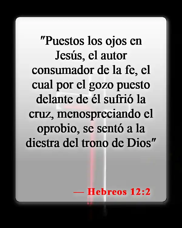 Versículos bíblicos sobre la exaltación de Cristo (Hebreos 12:2)