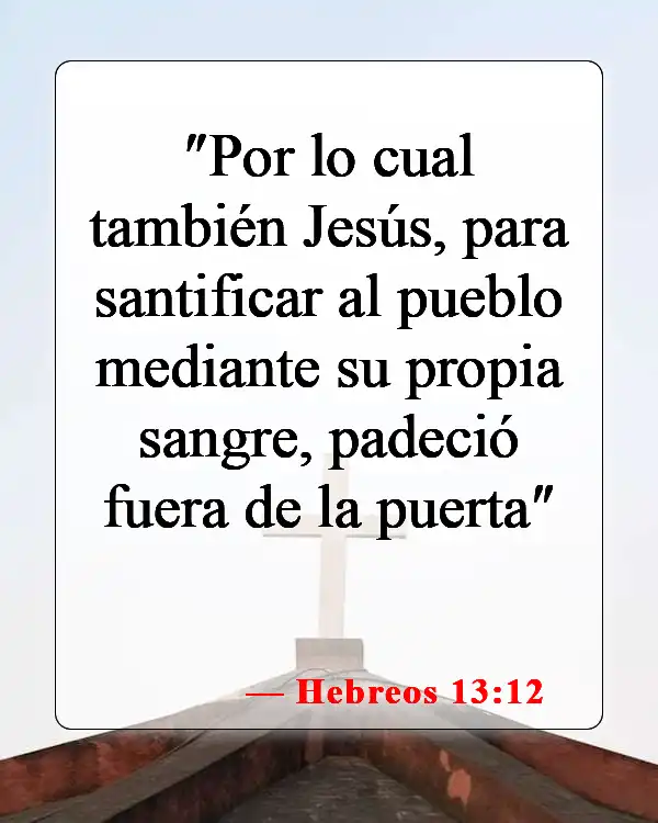 Versículos bíblicos sobre la sangre de Jesús (Hebreos 13:12)