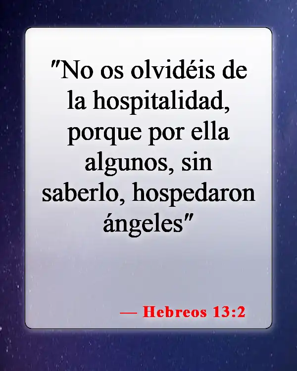 Versículos de la Biblia sobre cómo tratar a los demás (Hebreos 13:2)