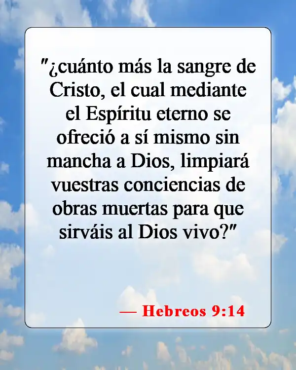 Versículos bíblicos sobre la sangre de Jesús (Hebreos 9:14)