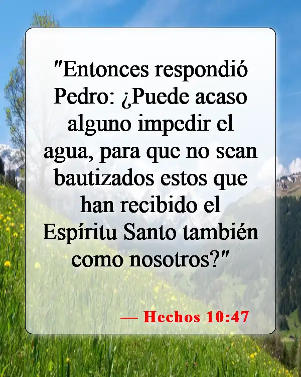 Versículos bíblicos sobre el bautismo y el cielo (Hechos 10:47)