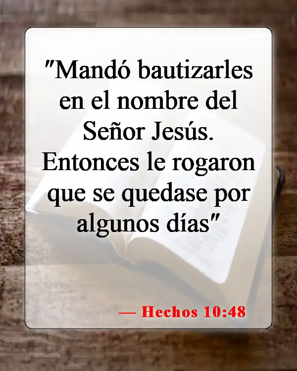 Versículos bíblicos sobre el bautismo y el cielo (Hechos 10:48)