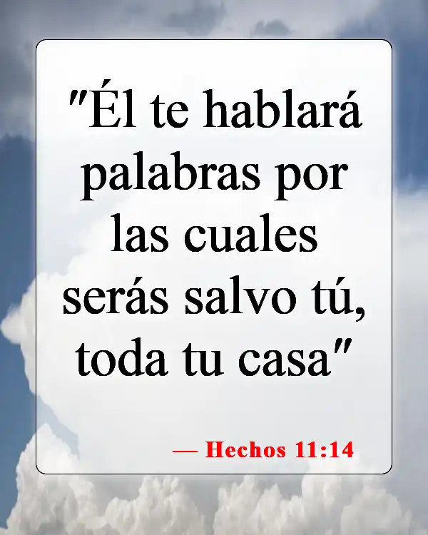 Versículos bíblicos sobre el bautismo de infantes (Hechos 11:14)