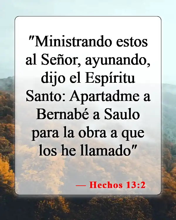 Versículos de la Biblia sobre el ayuno y la oración (Hechos 13:2)