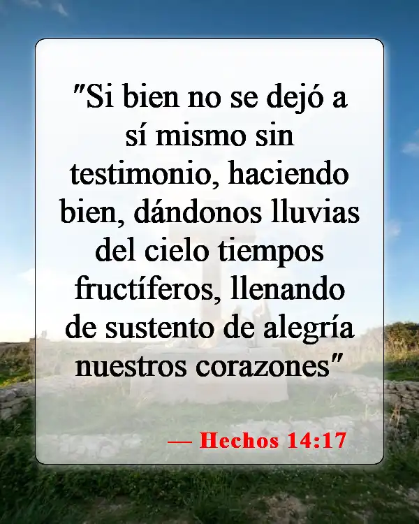 Versículos bíblicos sobre la abundancia (Hechos 14:17)
