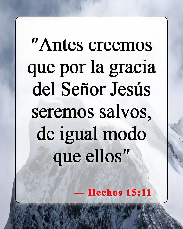 Versículos de la Biblia sobre la gracia de Dios (Hechos 15:11)