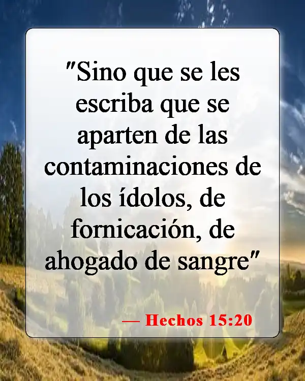 Versículos de la Biblia sobre comer animales (Hechos 15:20)