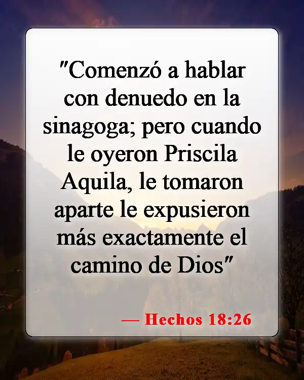 Versículos bíblicos sobre mujeres cristianas (Hechos 18:26)