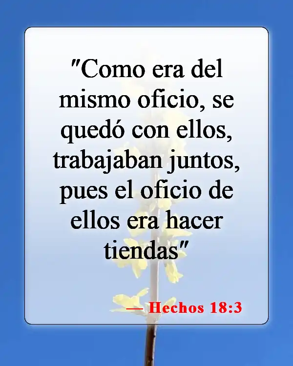 Versículos de la Biblia sobre esposos y esposas en el cielo (Hechos 18:3)
