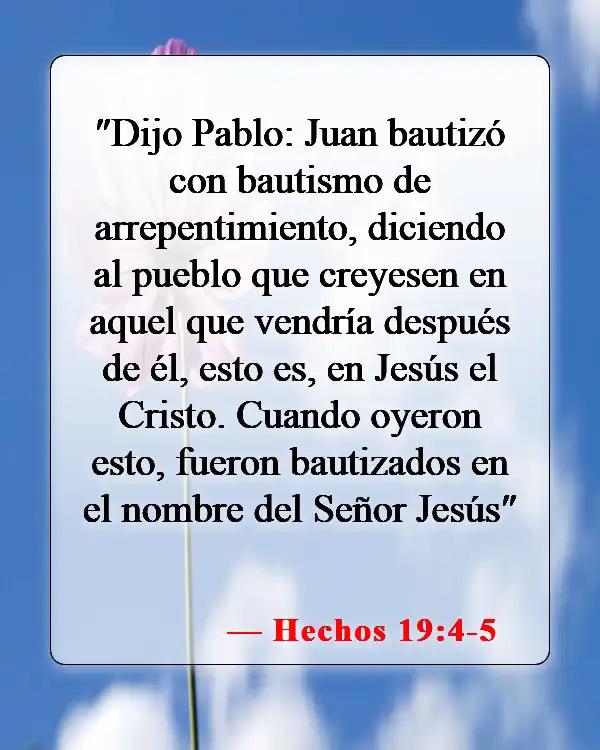Versículos de la Biblia sobre el bautismo (Hechos 19:4-5)