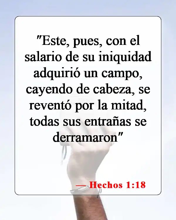 Versículos de la Biblia sobre la traición (Hechos 1:18)
