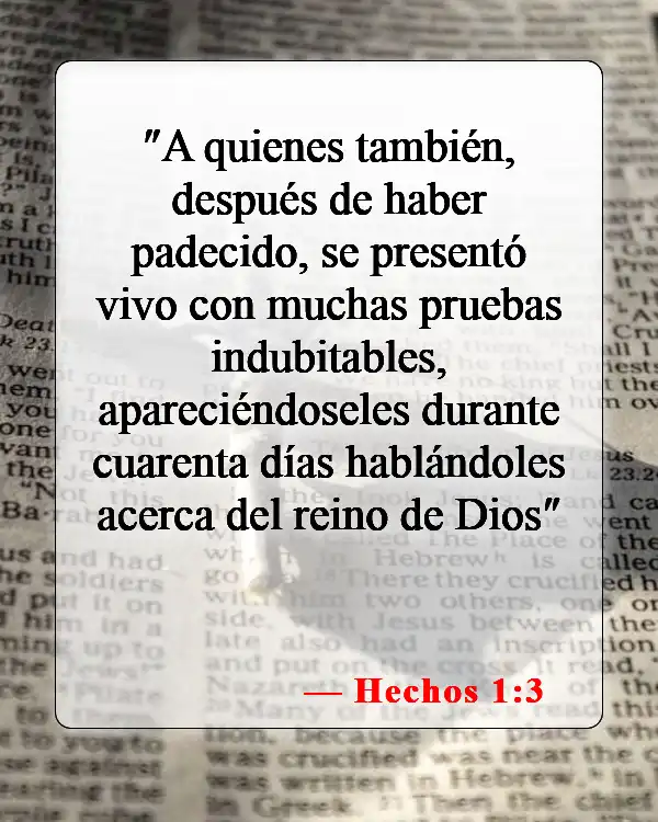 Versículos de la Biblia sobre el Reino de Dios (Hechos 1:3)
