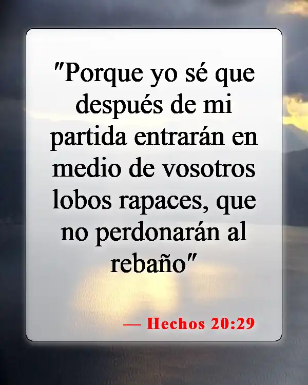 Versículos de la Biblia sobre falsos cristianos (Hechos 20:29)