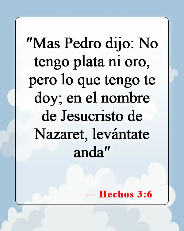 Versículos bíblicos sobre el don de sanidad (Hechos 3:6)