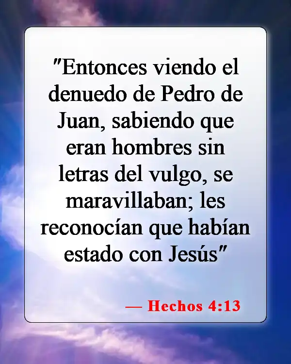 Versículos de la Biblia sobre defender nuestra fe (Hechos 4:13)