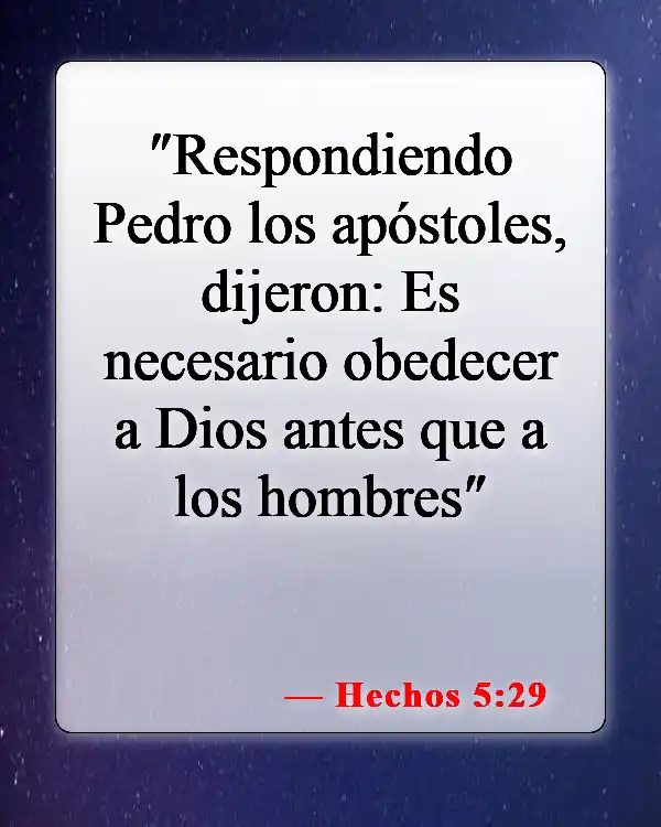 Versículos bíblicos sobre seguir a Jesús (Hechos 5:29)