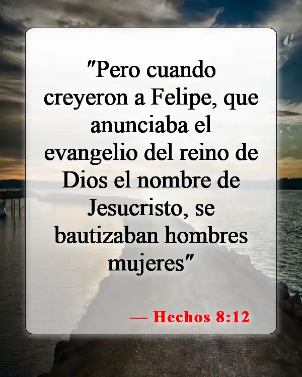 Versículos de la Biblia sobre el bautismo (Hechos 8:12)