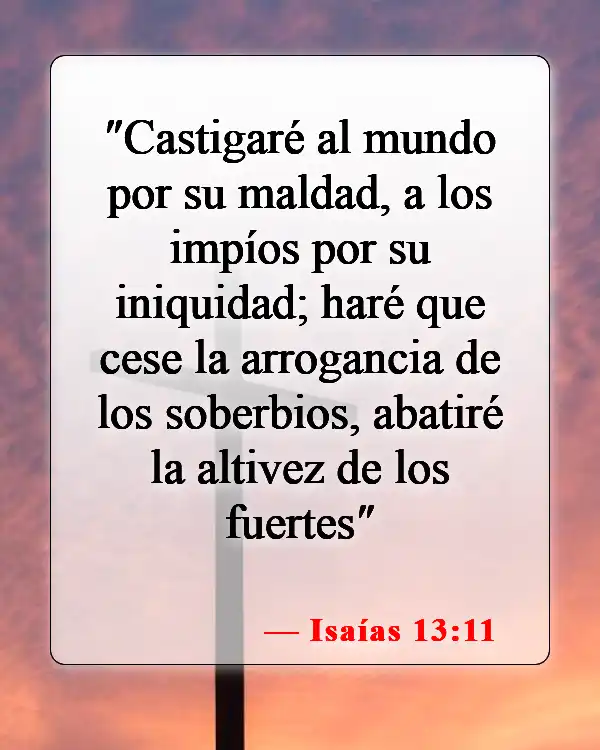Versículos de la Biblia sobre jactarse (Isaías 13:11)