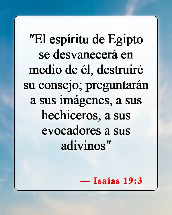 Versículos de la Biblia sobre la caza de fantasmas (Isaías 19:3)