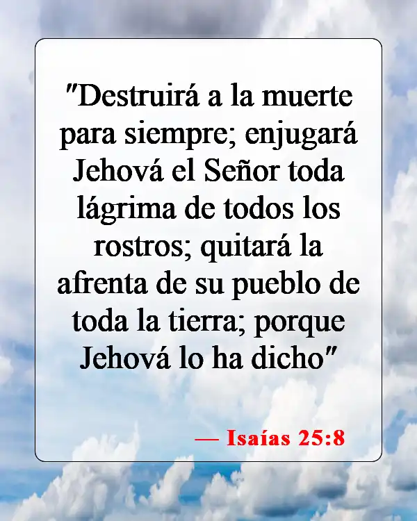 Versículos de la Biblia sobre el cielo y el infierno (Isaías 25:8)