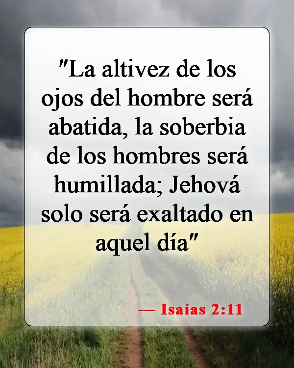 Versículos de la Biblia sobre los que buscan atención (Isaías 2:11)