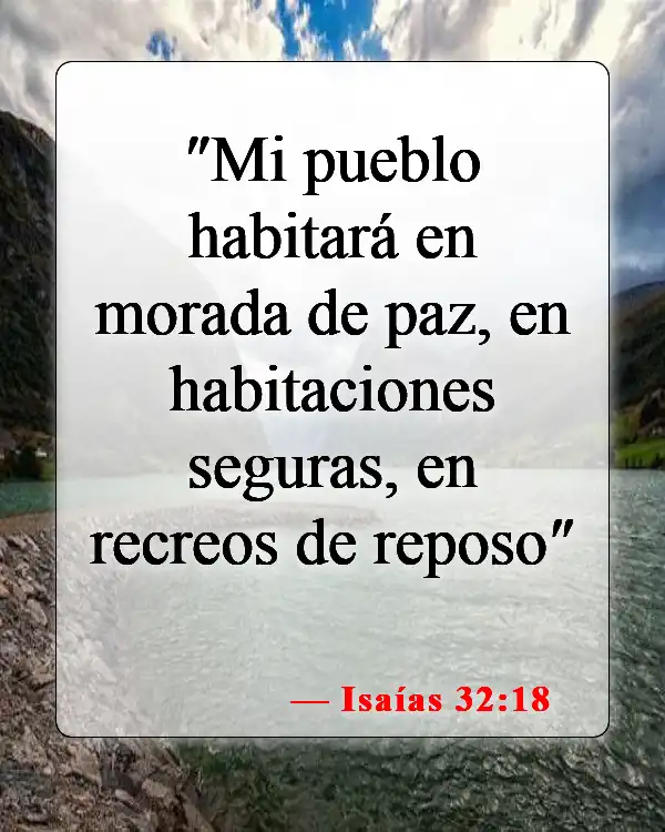 Versículos de la Biblia sobre ungir tu hogar (Isaías 32:18)